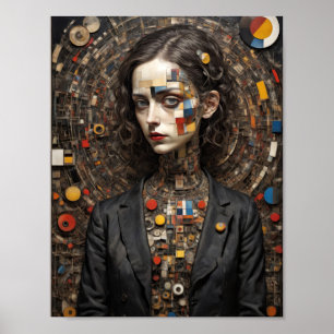 Poster Arte moderna Mulher estilo Avant Garde abstrata