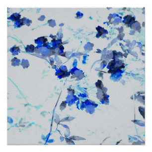 Póster Arte moderna, na moda do teste padrão floral/flor