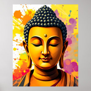 Poster Arte Moderna   Pintura digital Gautama Buddha