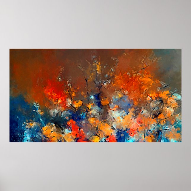 Poster Arte moderna. trabalho de arte contemporânea color (Frente)