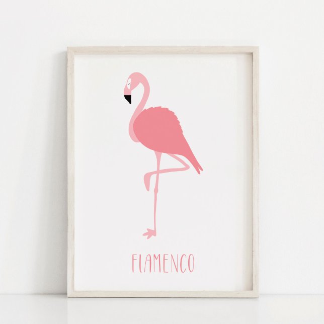 Poster Arte Moderno de Flamingo Rosa (Criador carregado)