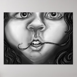 Poster Arte Monocromática Moderna de Habitação Nervosa