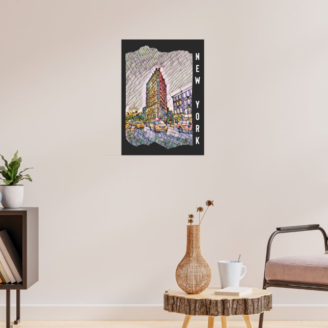 Poster Arte Mosaico Estético da Cidade de Nova York       (Sala de Estar 3)