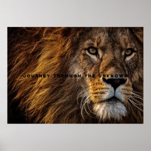 Poster Arte motivacional e inspiracional do Faux do Leão 