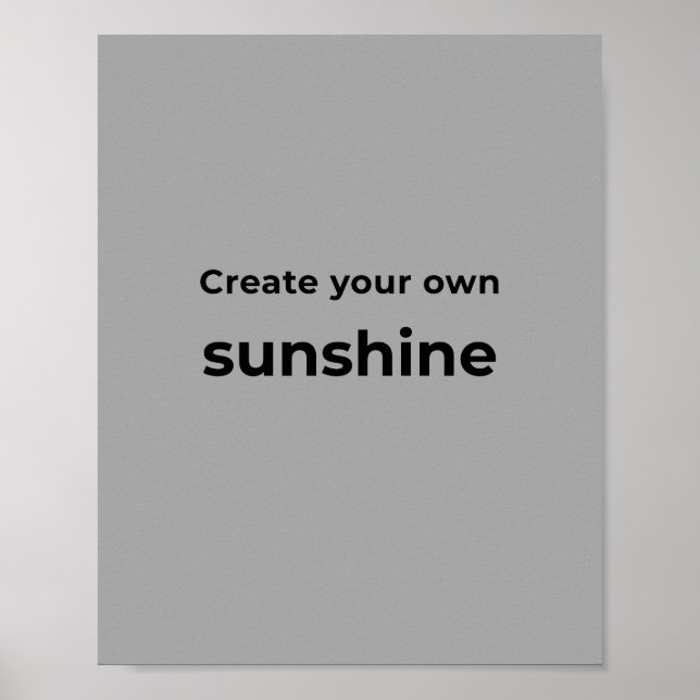 Poster Arte Motivacional para Parede Imprimível (Frente)