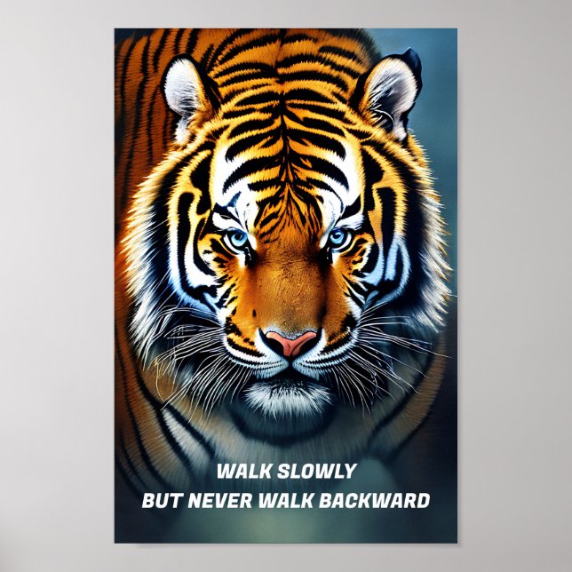 Poster Arte motivadora de tigre (Frente)