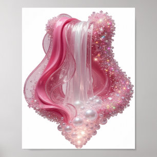 Poster Arte Motivo Artístico ABSTRACT ART Chic Prata v2
