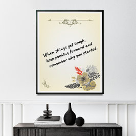 Poster Arte mundial de desenvolvimento pessoal, citações 