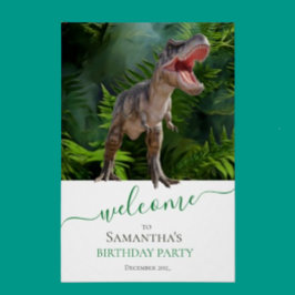 Póster Arte Mundial Jurássica do DINOSAUR T-Rex!