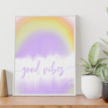 Arte mural colorido em aquarela arco-íris vibraçõe