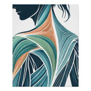 Póster Arte Muscular das Mulheres Modernas