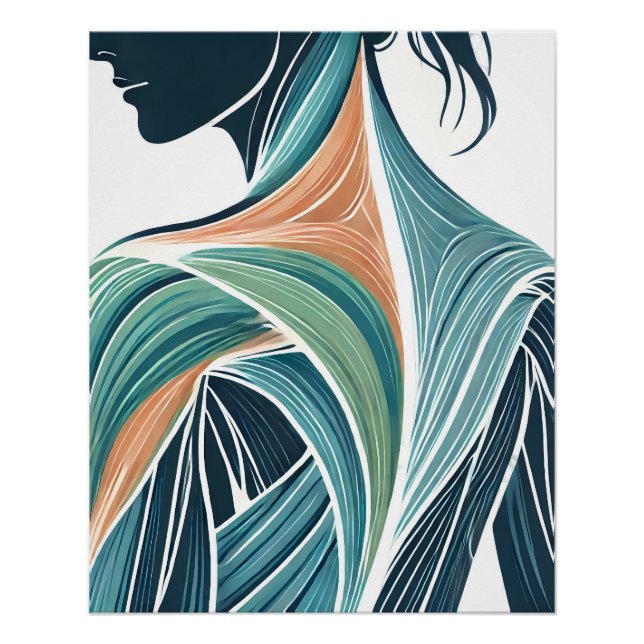 Póster Arte Muscular das Mulheres Modernas (Frente)