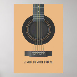Poster Arte Musical Vai Onde O Violão Te Leva