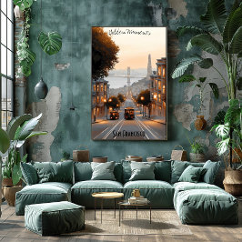 Poster Arte na Califórnia em São Francisco, Minimalista