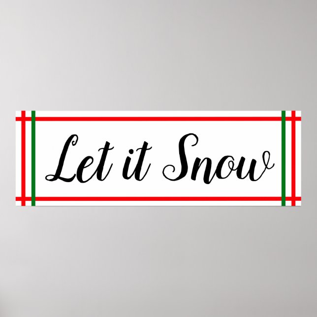 Poster Arte na parede de Natal (Frente)