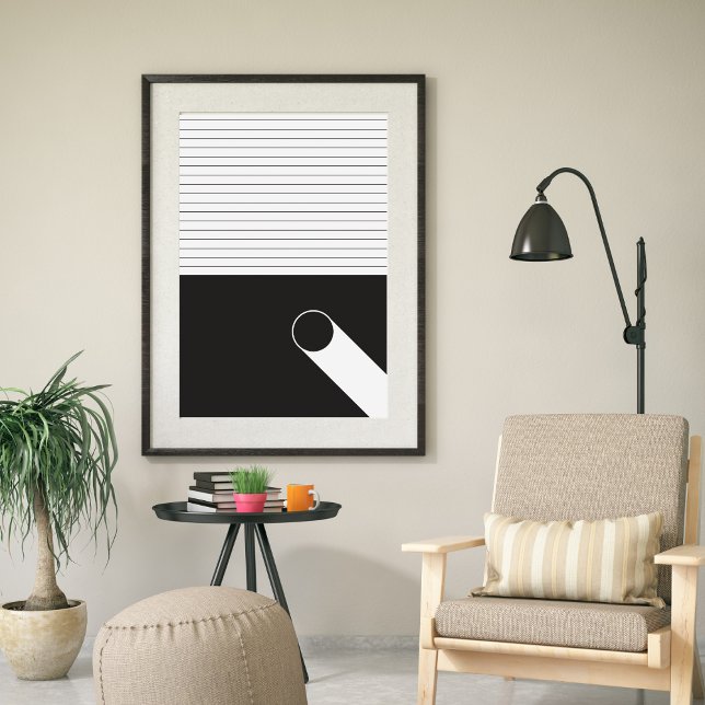 Poster Arte Negra Contemporânea Abstrato Moderna (Criador carregado)