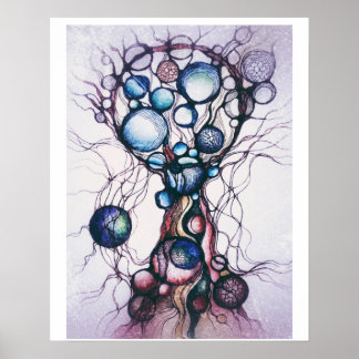 Poster Arte Neurográfico Abstrato Arrint, Semi-Brilho Pad