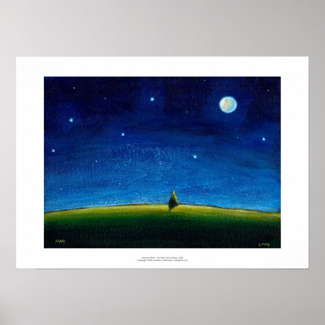 Póster Arte Noturna As Estrelas Estão Chamando Colin (Frente)