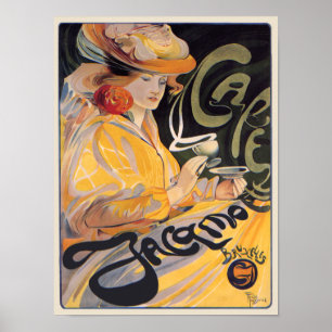 Póster Arte Nouveau Café por Toussaint