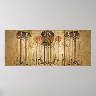 Póster Arte Nouveau Charles Mackintosh o Wassail