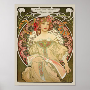 Póster Arte Nouveau do Daydream CC0105 de Alphonse Mucha