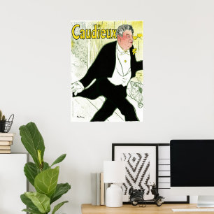 Póster Arte Nova Antiga, Caudieux por Toulouse Lautrec