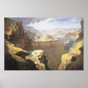 Póster Arte ocidental americana do vintage, Grand Canyon