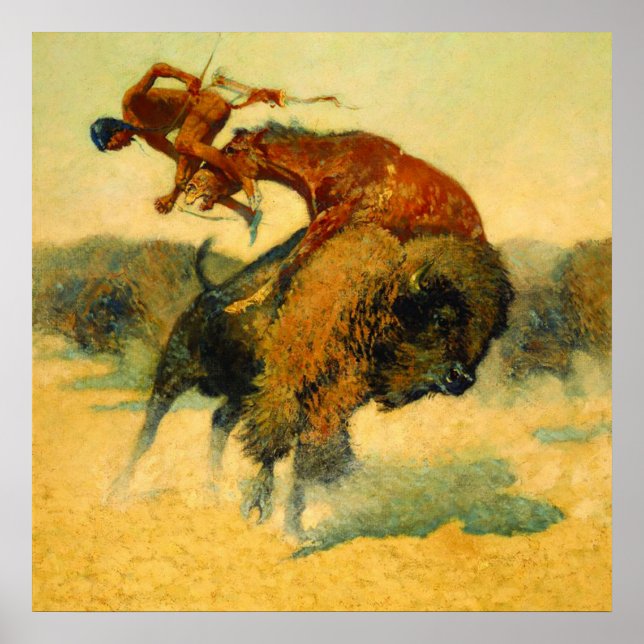 Poster Arte Ocidental de Frederic Remington “Episódio – B (Frente)