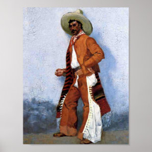 Poster Arte Ocidental de Frederic Remington “Um Vaqueiro”