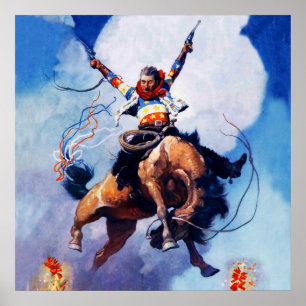 Poster Arte Ocidental "Guns Ablascinando" por NC Wyeth