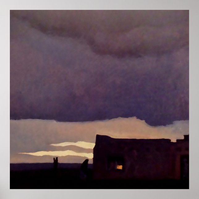 Poster Arte Ocidental “Tarde de Tarde” por Maynard Dixon (Frente)