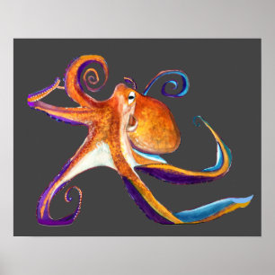 Poster Arte octopus sealife