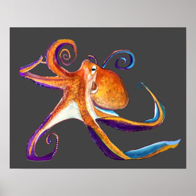 Poster Arte octopus sealife (Frente)