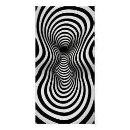 Póster Arte Op arte preto e branco
