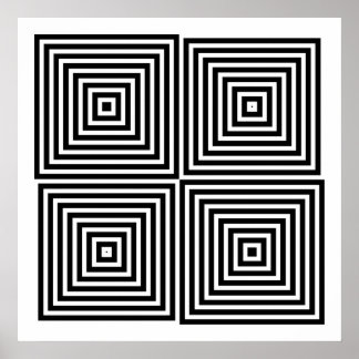 Póster Arte Op Somente Formas Simétricas 08
