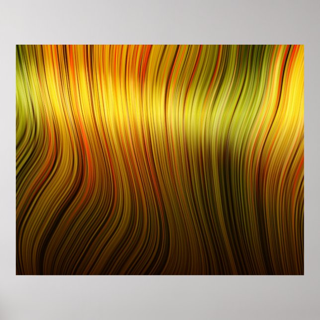Póster Arte Orgânica Molten Plástico Suave Strands Amarel (Frente)