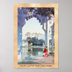 Póster Arte oriental legal do palácio do udaipur de