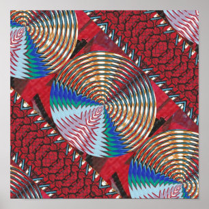 Póster ARTE oriental RICA: Tecido macio da faísca CHAKRA