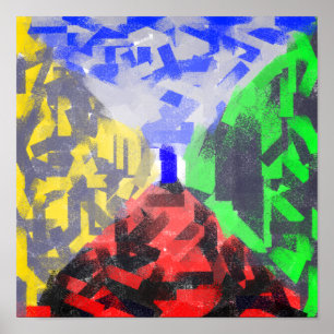 Poster Arte original Abstrato da Sala Secreta de Elizavel