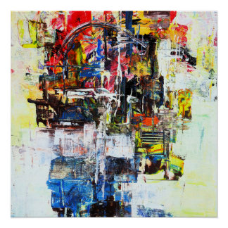 Póster Arte Original Colorida Abstrato