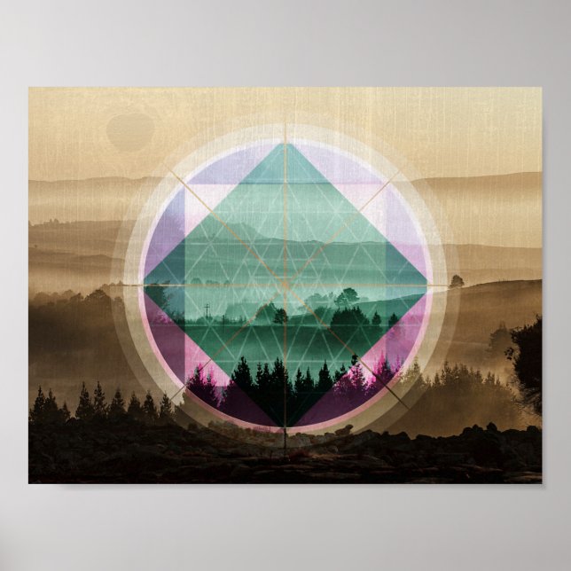 Poster Arte paisagística de paisagem (Frente)