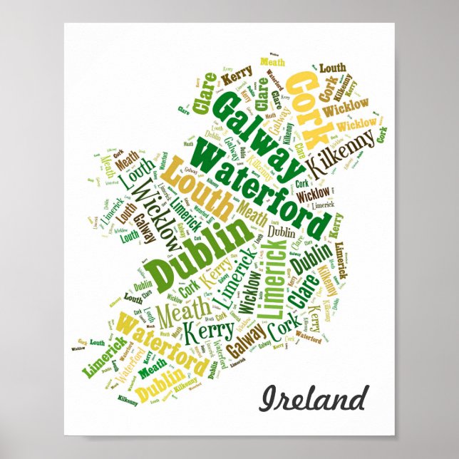 Poster Arte Palavra nas Cidades da Irlanda (Frente)