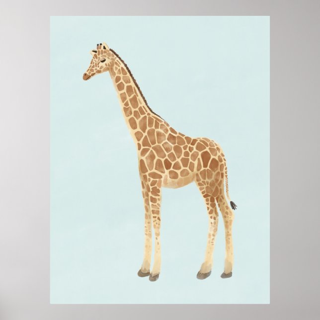 Poster Arte para Berçário de Girafa (Frente)