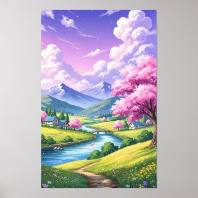 Poster Arte para parede. Aldeia dos Sonhos (Frente)