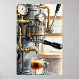 Poster Arte para parede. Café de humor matinal