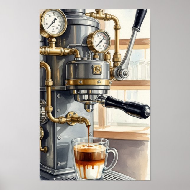 Poster Arte para parede. Café de humor matinal (Frente)
