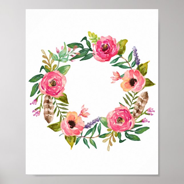 Poster Arte para parede de berçário de menina, decoração  (Frente)