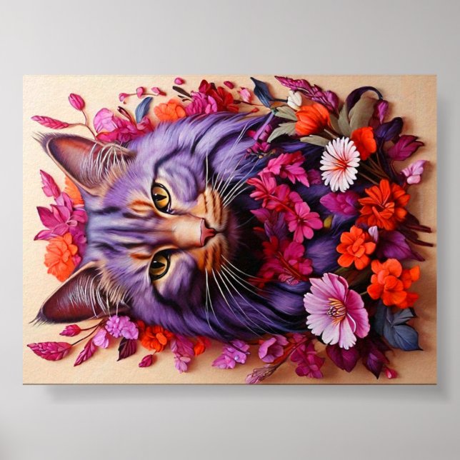 Poster Arte para Parede para Amantes de Gatos (Frente)