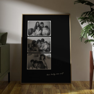 Poster Arte para Parede Preto e Branco Quão Sortudos Somo