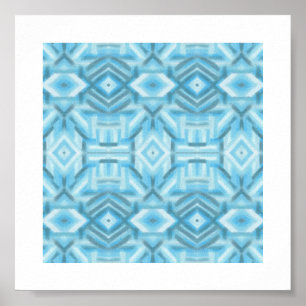 Poster Arte Pastel Macio Abstrato Azul Staccato
